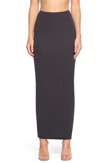 This maxi skirt from Kim Kardashian's SKIMS hugs your curves with a buttery-soft feel that looks great whether you're out socializing or lounging on the couch. 41 1/2" length ( size Medium) 79% nylon, 21% spandex Lined Machine wash, tumble dry Imported Hug You, Kim Kardashian, Long Skirt, Soft Fabrics, Looks Great, Maxi Skirt, That Look, Couch, Nordstrom