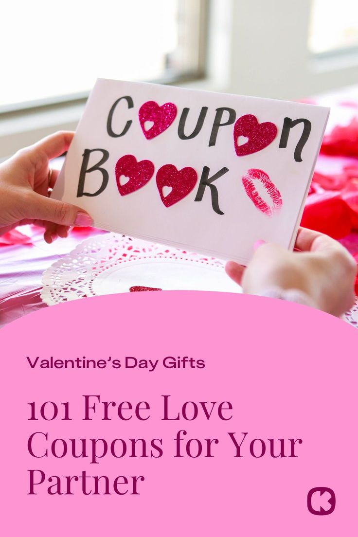 valentine's day gifts for your partner with coupon books on the front and back