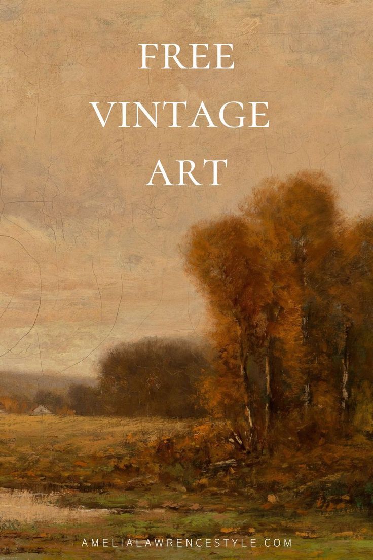 a painting with the words free vintage art