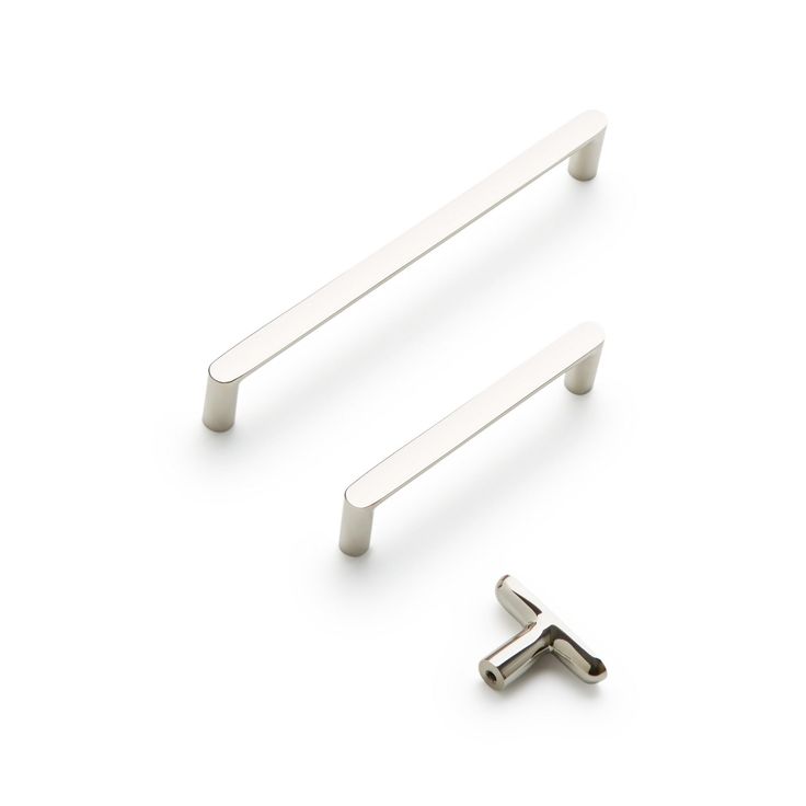 two white handles on a white background