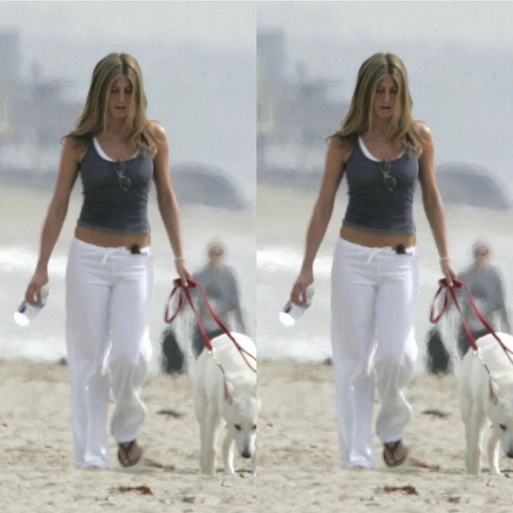 a woman walking two dogs on the beach