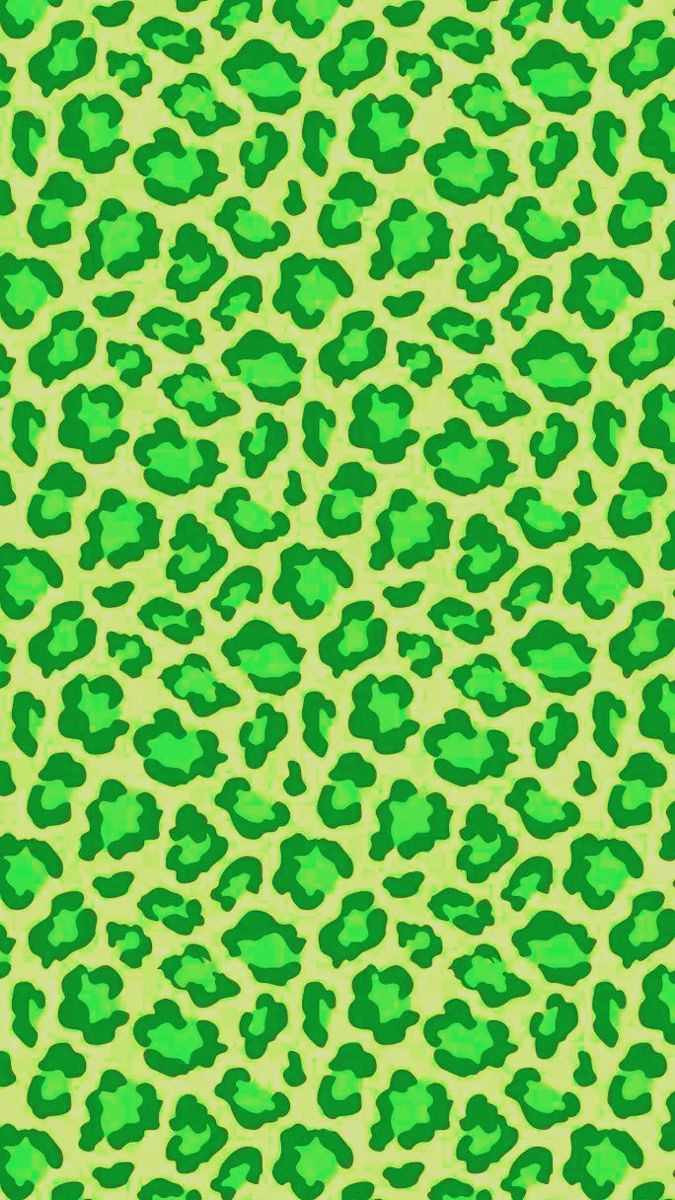 an animal print pattern in green and yellow