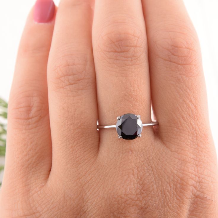 Womens Simple Black Stone Ring, Black Cocktail Ring, Black Promise Ring, Black CZ Silver Ring, Unique Promise Ring for Her WE OFFER UNLIMITED PERIOD INSTALLMENTS PLAN This is a beautiful, stunning, feminine ring that works well for all occasions, styles, and ages. You will love it! Ring information: Stone: Black cubic zirconia Approximate size: 8.0mm Metal type: Silver Metal stamp: 925 sterling silver Installment Payments We offer installment payments for an unlimited period for absolutely all p Classic Black Rings For Anniversary, Black Oval Sapphire Promise Ring, Classic Black Jewelry With Center Stone, Classic Black Sapphire Promise Ring, Classic Black Rings With Prong Setting, Classic Black Sapphire Ring With Prong Setting, Formal Black Round Cut Rings, Classic Black Sapphire Ring For Gift, Classic Black Sapphire Ring As Gift