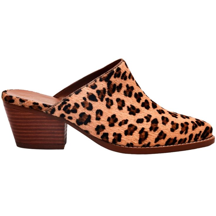 The Camelot is a leather-stacked heel mule. This essential mule is shaped with a long, pointy toe and a stacked heel for a Western kick. $94.97 Brown Dress Casual, Brown Dresses Casual, Leopard Mules, Cheetah Heels, Casual Pumps, Matisse Shoes, Calf Hair, Brown Dress, Stacked Heel