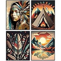 Posters Living Room, Boho Posters, American Indian Girl, Native American Feathers, Native Designs, Indian Wall Art, Digital Printing Machine, Stile Boho Chic, Artistic Ideas