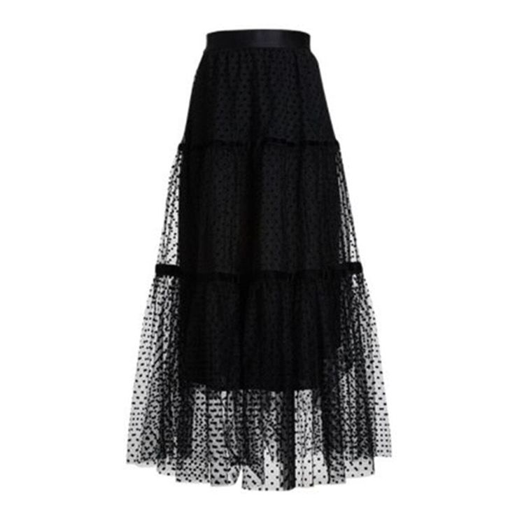 |14:193#Black Skirt;5:200003528#One Size Mesh Dresses, Tutu Skirts, Vintage Silhouette, Vintage Office, Tutu Skirt, Polka Dot Print, Black Skirt, Dot Print, Mesh Dress