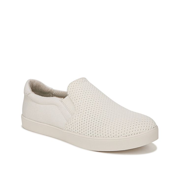 Dr. Scholl's-Madison Mesh Slip-On Sneaker Highlight a casual look in the Madison Mesh slip-on sneaker from Dr. Scholl's. The Bloom® foam insole with anti-microbial, anti-odor foam Insole Technology provides ample cushioning. White Synthetic Slip-ons With Perforated Toe Box, Comfortable White Slip-ons With Cushioned Footbed, White Synthetic Slip-ons With Ortholite Insole, White Low-top Slip-ons With Removable Insole, White Comfortable Slip-ons With Removable Insole, White Textile Low-top Slip-ons, Casual White Slip-on Sneakers With Ortholite Insole, White Slip-ons With Perforated Toe Box, White Textile Slip-ons With Textured Sole