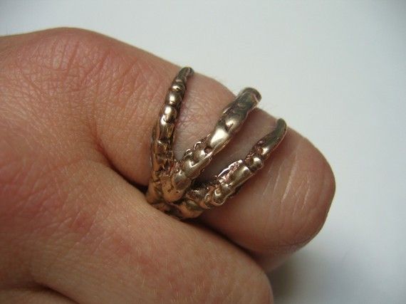 Bronze Raven Claw Ring by mrd74 on Etsy, $59.00 Unique Hand Cast Snake Ring Gift, Unique Hand Cast Snake Ring As Gift, Brass Claw Jewelry As Gift, Unique Silver-colored Copper Ring, Unique Claw-shaped Silver Jewelry, Unique Claw-shaped Metal Rings, Unique Claw Shaped Metal Rings, Unique Silver Copper Ring, Unique Copper Jewelry For Anniversary