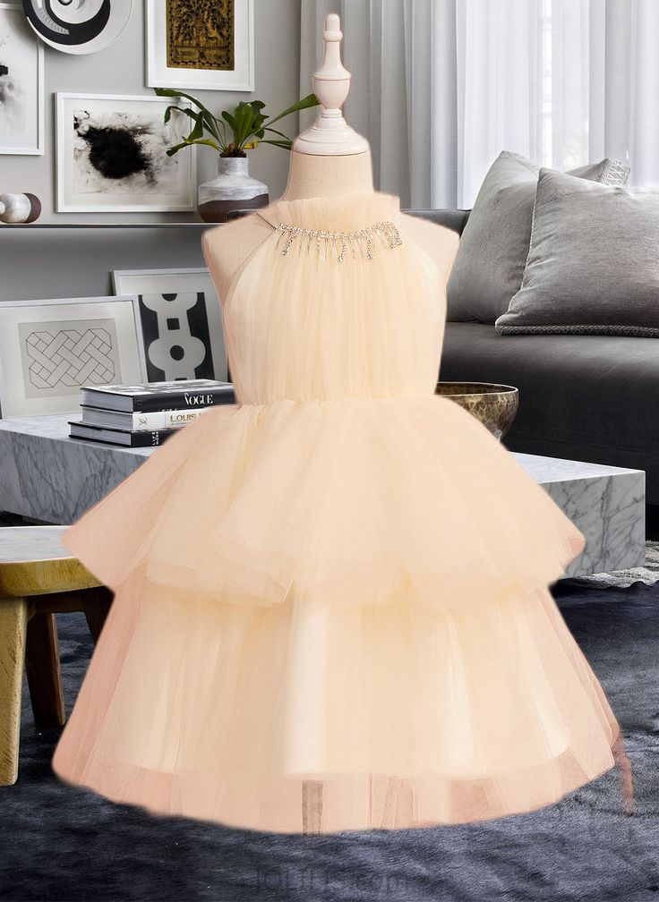 Sally Ball-Gown/Princess Knee-length Flower Girl Dress - Tulle Sleeveless High Neck With Rhinestone UKP0015892 Silhouette:: Ball-Gown/Princess Length:: Knee-length Neckline:: HighNeck Fabric:: Tulle Embellishment:: Rhinestone Straps:: RegularStraps Sleeve:: Sleeveless BackStyle:: ZipperUp Category:: FlowerGirlDresses,CustomSizeDresses Season:: Fall,Spring,Summer,Winter Notes:: Beadingcolorwillbeaspicturednomatterwhichcolorispickedforyourdress. This dress could be custom made, there are no extra cost to do custom size and color. Elegant Embellished Sleeveless Princess Dress, Elegant Sleeveless Embellished Princess Dress, Princess Sleeveless Ball Gown For Pageant, Embellished Sleeveless Princess Dress For Pageant, Sleeveless Embellished Princess Dress For Pageant, Princess Style Sleeveless Pageant Dress For Prom, Sleeveless Princess Pageant Dress For Prom, Princess Style Sleeveless Embellished Pageant Dress, Sleeveless Embellished Tulle Tutu Dress