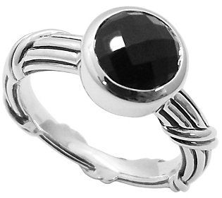 Find your new signature accessory in a ribbon-and-reed ring topped in light-catching black onyx. From Peter Thomas Roth. Elegant Adjustable Onyx Rings, Luxury Adjustable Black Rings, Elegant Black Jewelry Band, Elegant Black Round Band Jewelry, Black Adjustable Rings For Formal Occasions, Peter Thomas Roth, Fantasy Collection, Onyx Ring, Bezel Setting