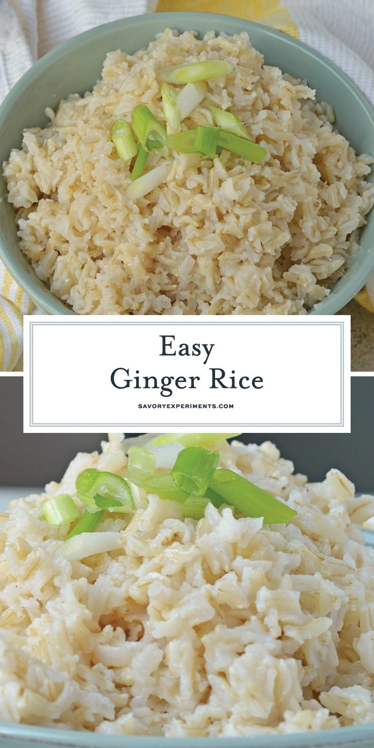 an image of easy ginger rice in a bowl