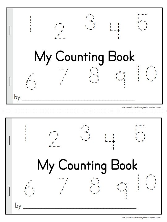 two bookmarks with numbers and the words my counting book written on each one side