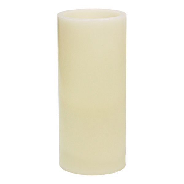 a white candle is on a white background