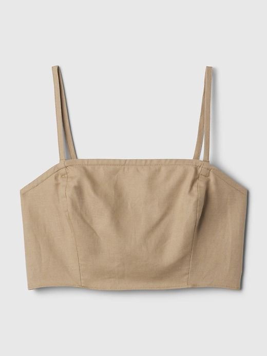 Linen-Cotton Ultra-Cropped Cami | Gap Fitted Cropped Top By Gap, Gap Cropped Tops For Spring, Fitted Gap Crop Top For Summer, Casual Linen Tops By Gap, Gap Cropped Top For Summer, Gap Cropped Crop Top For Summer, Gap Casual Linen Tops, Gap Crop Top For Summer, Fitted Gap Crop Top For Spring