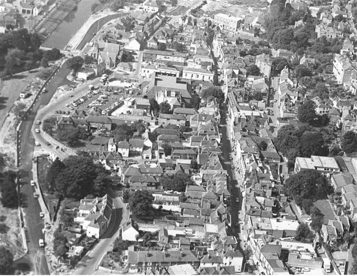 an aerial view of a city with lots of buildings