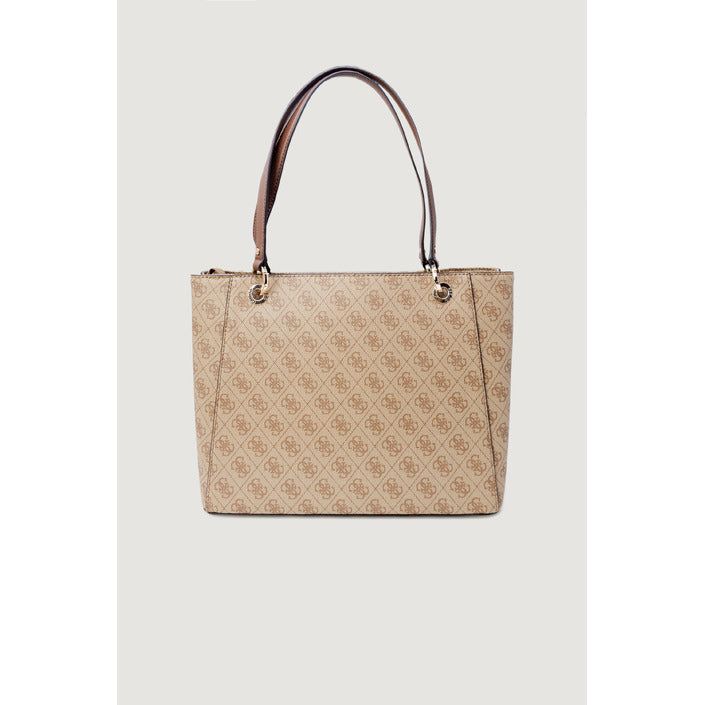 Brand: Guess Gender: Women Type: Bags Season: Fall/Winter PRODUCT DETAIL • Color: beige • Pattern: print • Fastening: with zip • Size (cm): 26x36x9 • Details: -handbag COMPOSITION AND MATERIAL • Composition: -100% polyurethane Guess Women, Beige Pattern, Short Blouses, Boot Accessories, Grey And Beige, Luxury Store, Women Bag, Season Autumn, Trouser Jeans