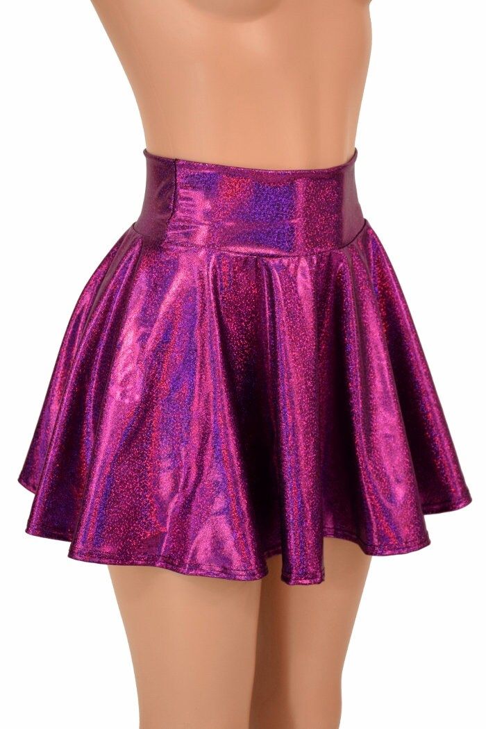 "This item is made to order, please read all the way through the listing before purchasing! Sparkling Fuchsia holographic mini skirt. This fabric has such a gorgeous sparkling rainbow holographic effect! It is made of four way stretch lycra spandex. It has a soft, spandex waistband (elastic free) that sets at the natural waist. Need help choosing \"Length\"? Watch this video: https://www.youtube.com/watch?v=qTKmmJGrjW8&t=1s Womens Sizing (See below for instructions on where measurements shou Spring Rave Party Skirt, Spring Party Rave Skirt, Rave Skirt For Spring Party, Spring Rave Skirt For Party, Rave Style Skirt For Spring Party, Rave Mini Skirt For Spring, Rave Style Mini Skirt For Night Out, Summer Metallic Stretch Skirt, Metallic Stretch Skirt For Summer