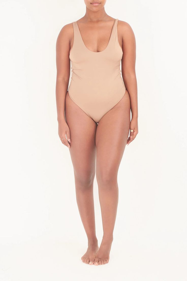 Bonita Bodysuit – Driftwood Maui & Home By Driftwood #nude #taupe #neutrals #bodywear #bodysuits #onepieces #swimwear #bathingsuits #retro #90sstyle #chic #mai #driftwoodmaui #maui #hawaii #shopsmall Solid Swimwear With Built-in Bra, Fitted Backless Swimwear With Built-in Bra, One-piece Swimwear With Built-in Bra And Stretch, Scoop Neck Swimwear With Built-in Bra For Sunbathing, Polyamide Swimwear With Built-in Bra For Poolside, Chic Seamless Summer Bodysuit, Chic Summer Seamless Bodysuit, Second-skin Scoop Neck Shapewear Swimwear, Summer Smoothing Stretch Bodysuit