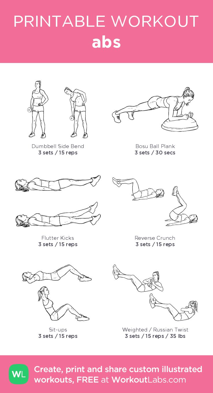 the printable workout abss guide for women