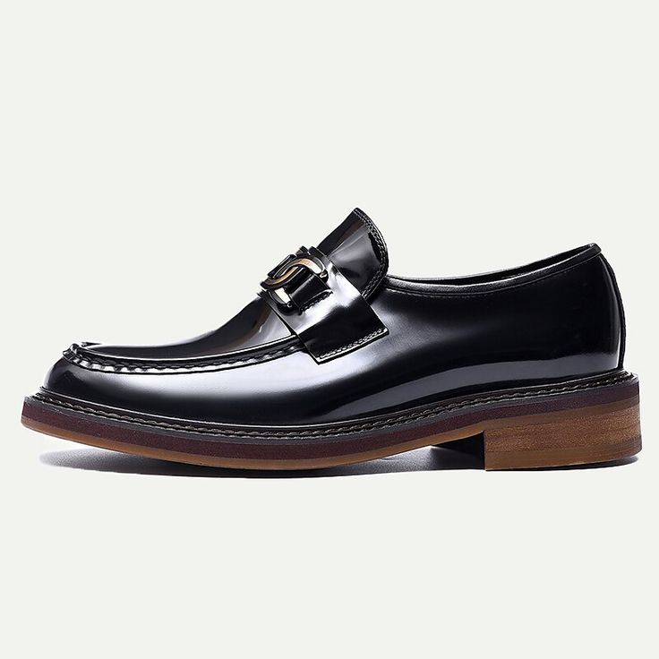 Category:Loafers  Slip-Ons; Upper Materials:Leather,Italian Full-Grain Cowhide; Lining Materials:Cowhide; Gender:Men's; Toe Shape:Round Toe; Outsole Materials:Rubber; Closure Type:Slip-on; Function:Comfortable,Slip Resistant; Listing Date:03/05/2024; 2024 Trends:Formal Shoes,Brogue,Dress Shoes Gentleman Office, Mens Slip Ons, Formal Dress Shoes, British Gentleman, Mens Loafers, Brown Leather Loafers, Loafers Online, 2024 Trends, Book Decor