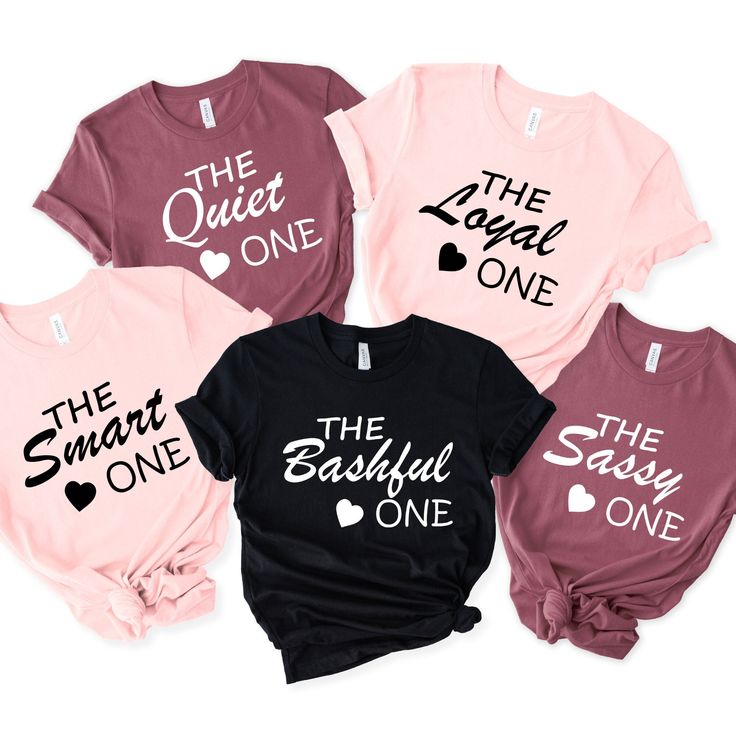 Best Friend T-shirts ,BFF Sleepover Shirts,  bff matching birthday shirts, Matching Best Friend Trip Tee Sassy Bossy Smart Bashful.. Bestie  Love to Y'all  A soft and comfy T-shirt that you can wear with love with your loved ones. Match this tees with a cozy denim jacket or your favorite jeans and you're ready for  all funny activities. It will become your new favorite tee. 👉HOW TO ORDER👈 1️⃣ Please review all the information provided before placing an order 2️⃣ Select the shirt type and size using the drop down menu. 3️⃣ Select the color of the shirt using the following drop down menu. 4️⃣ Need more Items? Add the current item in the cart. And If you like to add more items to your order please press the back button and repeat steps 1-3 again. 5️⃣ Once all your desired items are in your Matching Friends Shirts, Matching Outfits Best Friend Casual, Matching Graphic Print Tops For Birthday, Birthday Tops With Graphic Print, Family Matching Tops With Funny Print For Birthday, Family Matching Tops With Funny Text For Birthdays, Funny Relaxed Fit Tops For Birthday, Family Matching T-shirt For Birthday With Relaxed Fit, Family Matching Slogan Tops For Mother's Day