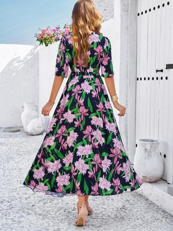 Mejora tu guardarropa con nuestro vestido con abertura y estampado floral Vacation de Guocali
 Este vestido de mujer es perfecto para la primavera y el verano. El estampado floral vibrante le aporta un toque elegante, lo que lo hace ideal para tus próximas vacaciones o salidas informales.

 Este vestido con aberturas presenta un elegante diseño que te permite lucir tus piernas sin perder comodidad. Está confeccionado en 100 % viscosa, lo que garantiza la transpirabilidad y una sensación de suav Flower Skirt, Men's Coats And Jackets, Weave Style, Vacation Dresses, Blazer Outfits, Everyday Dresses, Cotton Skirt, Sweater And Shorts, Types Of Skirts