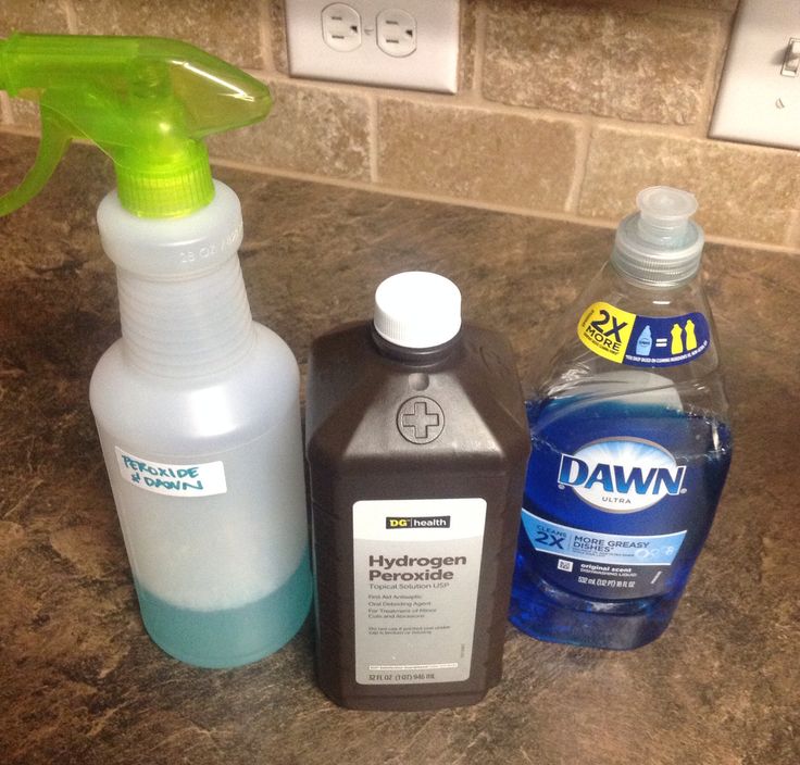 three different types of cleaning products on a counter