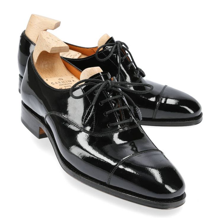 WOMEN'S OXFORDS IN BLACK PATENT LEATHER Designer Patent Leather Oxfords, Black Lace-up Oxfords With Leather Sole, Black Lace-up Oxfords For Galas, Black Cap Toe Loafers With Rubber Sole, Black Almond Toe Oxfords For Business, Black Oxford Dress Shoes With Leather Sole, Black Oxfords With Leather Sole And Round Toe, Black Cap Toe Loafers For Business, Black Brogue Oxfords For Galas