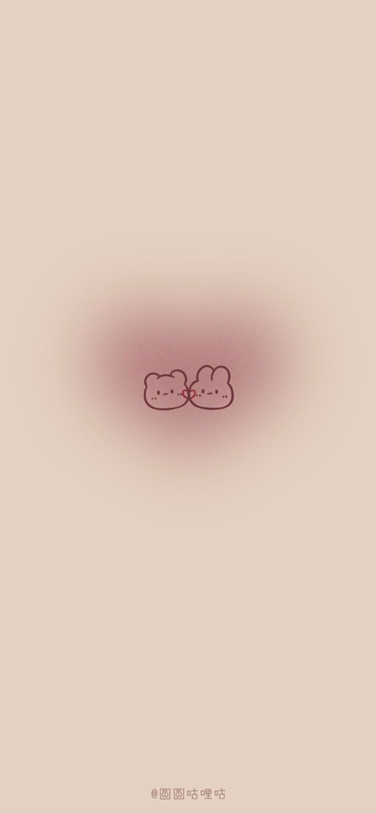 two cats laying on top of each other in the middle of a pink wallpaper