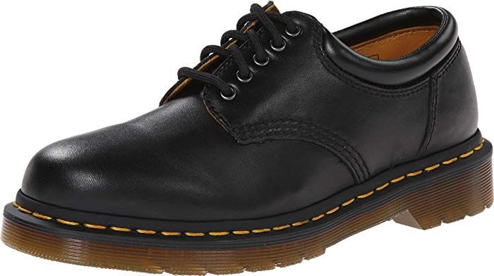 Dr. Martens 8053 Classic Oxfords With Stitched Sole And Round Toe, Casual Fitted Leather Shoes With Rubber Sole, Fitted Casual Leather Shoes With Rubber Sole, Classic Sneakers With Round Toe, Classic Sneakers With Leather Footbed And Round Toe, Classic Sneakers With Leather Footbed For Work, Casual Fitted Oxfords With Rubber Sole, Dr Martens 8053, Round Toe Sneakers