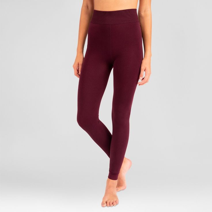 Wander by Hottotties Women's Velvet Leggings - Winter Yoga Full Length Leggings, Winter Solid Leggings With Elastic Waistband, Winter Full Length Leggings With Elastic Waistband, Winter Athleisure Tight Yoga Pants, Winter Solid Color Leggings With Elastic Waistband, Solid Color Winter Leggings With Elastic Waistband, Fall Full Length Comfort Stretch Leggings, Tight Winter Athleisure Yoga Pants, Solid Color Leggings With Elastic Waistband For Winter