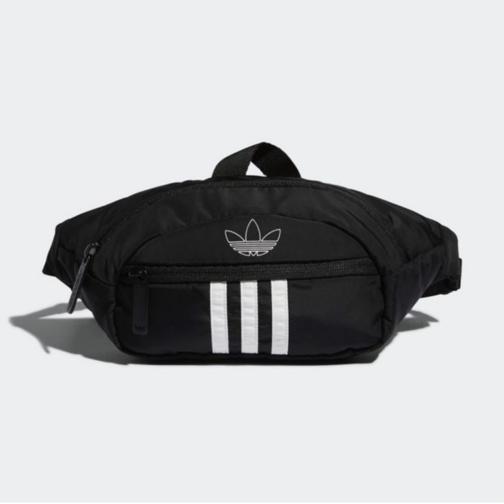 Official Adidas National 3 Stripes Waist Fanny Pack Black/White. New Without Tags Worn Across Your Body Or Around The Waist, This Handy Pack Stashes Just The Essentials. It's Made Of Lightweight Polyester And Has A Zip Pocket In Front To Keep Your Phone Or Keys Within Easy Reach. 100% Polyester Applique And Screen-Printed Branding. Zippered Main Compartment And Small Front Pocket. Key Fob In Front Pocket. Clip-Lock Closure. Jacquard Branded Webbing. Product Information One Size , Black/White Str Chanel Handbags Red, Louis Vuitton Handbags 2017, Chanel Handbags Black, Mesh Backpack, Webbing Belt, Original Bags, Pink Adidas, Prada Handbags, Waist Pack