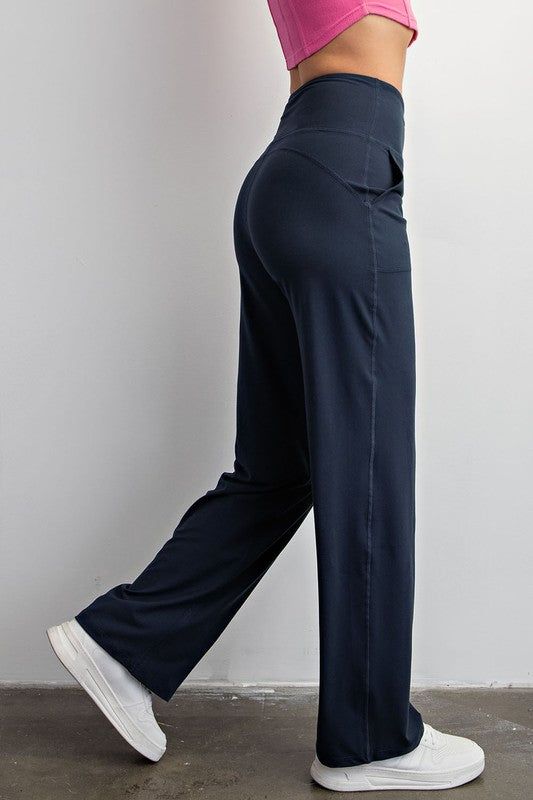 The ultimate blend of comfort and style for your casual and lounge moments. Crafted from luxurious, ultra-soft fabric, these pants feel like a second skin, providing a soothing sensation during every activity. With a timeless straight leg design and convenient pockets, these pants effortlessly transition from yoga sessions to lounging at home or running errands. Features:- Butter soft fabric- Straight Leg / Wide Leg- Pockets Style: Casual Print / Pattern: Plain Silhouette: Straight Leg Pants Fit: Relaxed Embellishment: Side Pockets Length: Full Length Closure: Waistband Lining: No Fabric Contents: 84% Poly Microfiber, 16% Spandex Stretch fabric Non-sheer fabric Care Instructions: Machine wash cold, gentle cycle, tumble dry low. Size Measurement (inch): S: 12.0 (Waist), 20.0 (Hips), 33.0 (I Lulu Lemon Dance Studio Pants Outfit, Lululemon Wide Leg Pants Outfit, Straight Leg Leggings, Running Style, Fitness Pants, Athleisure Tops, Pants Fit, Running Pants, Leg Design