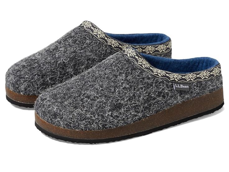 L.L.Bean Wool Slipper Clog - Women's Slippers : Shale Grey : Smile in comfortability while wearing L.L. Bean Wool Slipper Clog! Nordic design inspired padded collar. Easy convenient slip-ons. Round-toe silhouette. Comfortable and warm Wool lining. Wool-covered insole. Man-made outsole made for traction inside/outside. Imported. Measurements: Weight: 8 oz Product measurements were taken using size 6, width B - Medium. Please note that measurements may vary by size. Shale Grey, Ll Bean Women, Wool Slippers, Women's Slippers, Inside Outside, Nordic Design, Womens Clogs, Gift List, Ll Bean