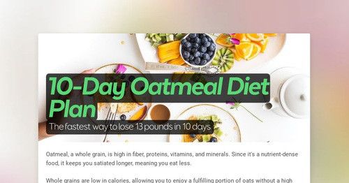 Oats Diet, Oatmeal Diet Plan, Oatmeal Diet, Fruit Lunch, Indian Diet, Low Fat Yogurt, Belly Fat Burner Drink, Egg Diet, Fat Burner Drinks