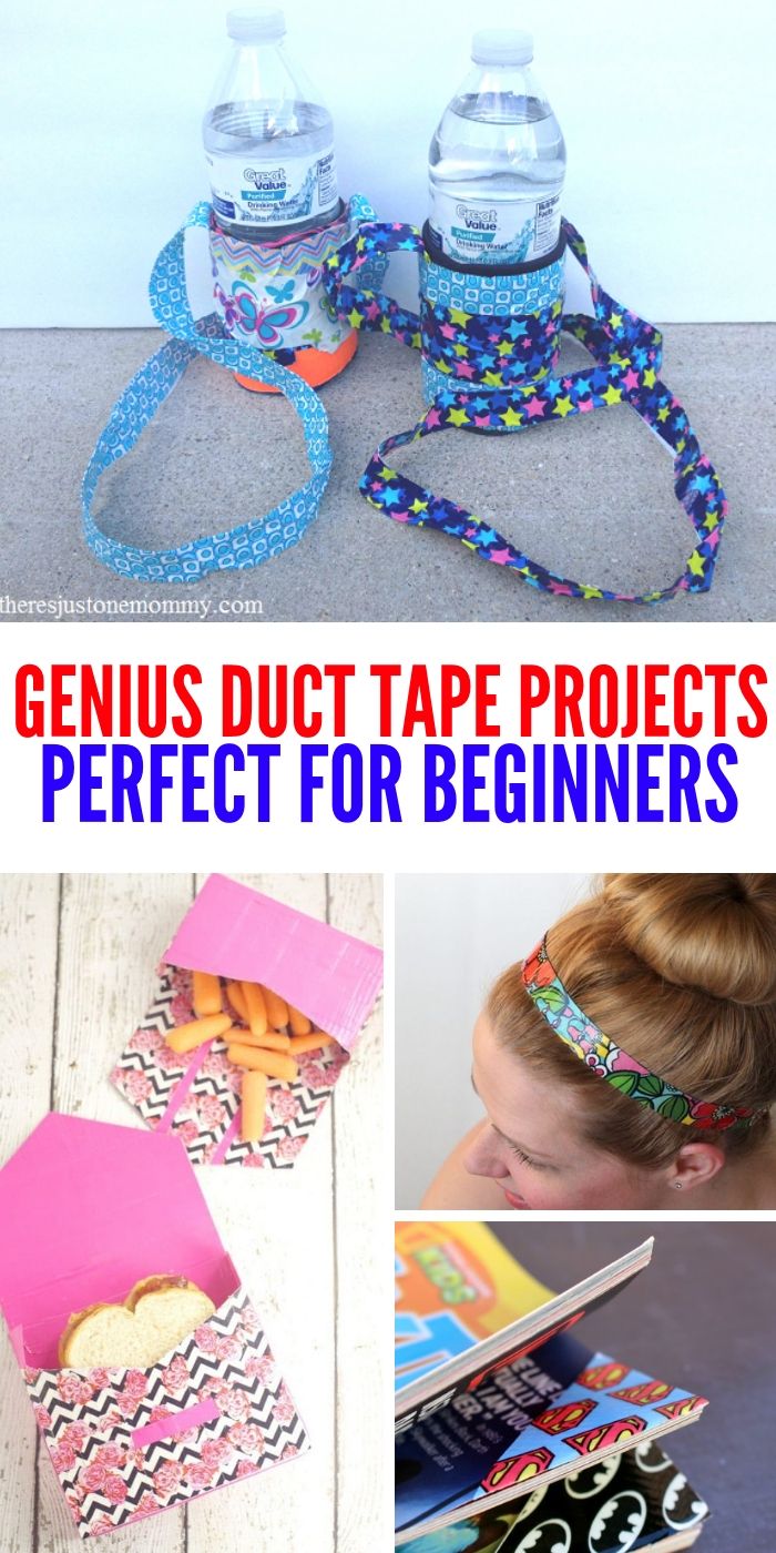 the genius duct tape projects are perfect for beginners to do with their own materials