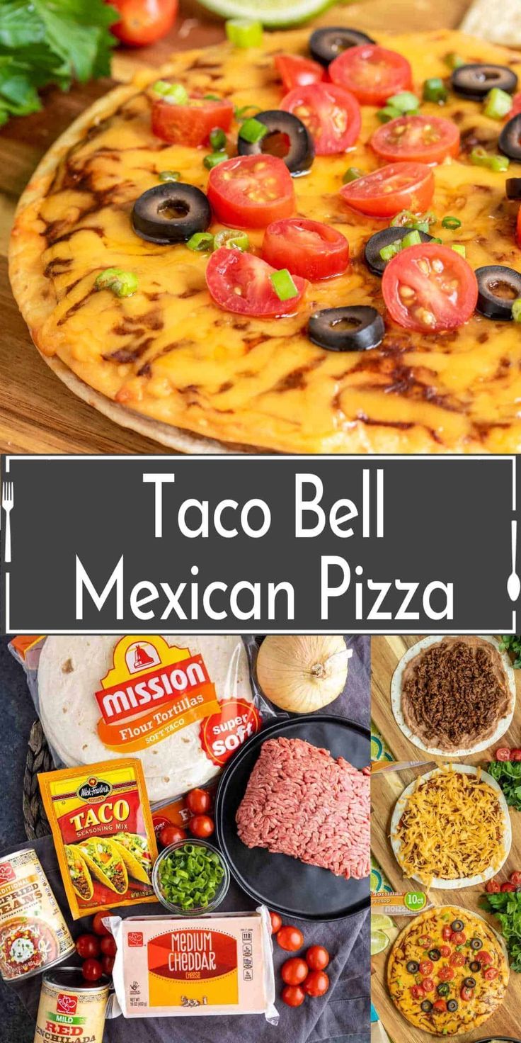 taco bell mexican pizza with toppings and ingredients