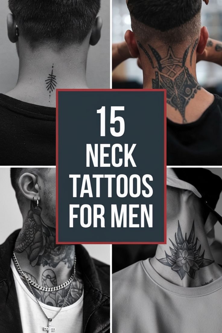 15 different neck tattoo designs for men. Men S Tattoo Neck, Lotus Neck Tattoo Men, Nice Small Tattoos For Guys, Rear Neck Tattoo Men, Behind Ear Tattoos For Guys, Mens Back Neck Tattoo, Small Behind Ear Tattoo Men, Male Throat Tattoo, Chest And Neck Tattoos Men