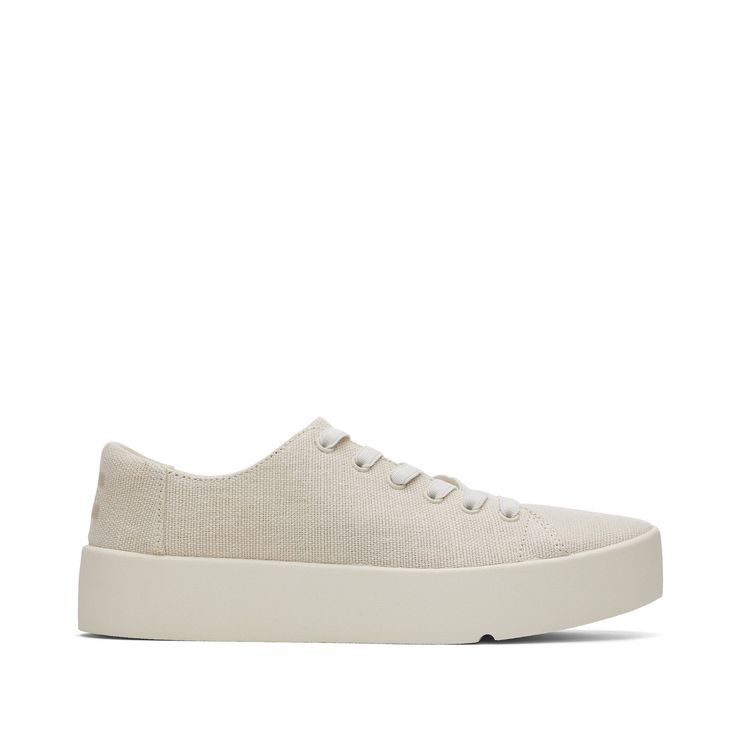 Absolutely effortless. Our Verona lace-up sneaker is an easy-to-style, easy-to-wear everyday pair. Featuring our comfort-enhancing T-Flex system providing more bend and spring in your step. Plus, earthwise™ Heritage Canvas upper and a touch of bonus height. Heritage Canvas upper made primarily with jute—a preferred eco-fiber that requires less water and fewer chemicals. TPR outsole with TOMS custom T-Flex technology to boost flexibility, reduce foot stress, and enhance overall comfort. PU foam i Mental Health Resources, Matches Fashion, Social Responsibility, Sneakers Athletic, The Millions, Flash Sale, Verona, Sneakers White, Human Rights