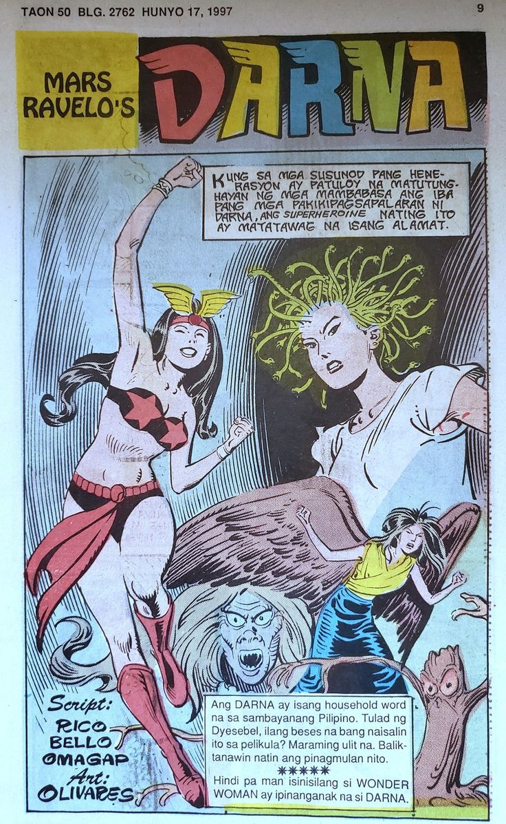 an old comic book with two women in the middle and one man on the other side