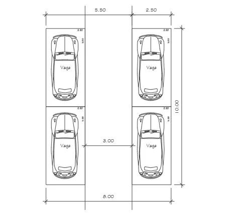 three car garages with measurements for each floor and the top section showing the width