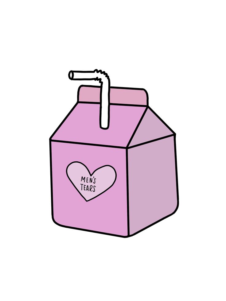 a pink milk carton with a straw sticking out of it and a heart on the side