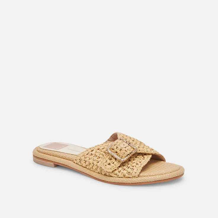 ALONZO Sandals Natural Raffia | Women's Natural Raffia Sandals – Dolce Vita Elegant Summer Footbed Sandals With Buckle Closure, Elegant Sandals With Buckle Closure For Vacation, Elegant Vacation Sandals With Buckle Closure, Chic Spring Footbed Sandals With Tang Buckle, Vacation Open Toe Mules With Buckle Closure, Summer Flat Mules With Buckle Closure, Elegant Beach Sandals With Buckle Closure, Spring Flat Footbed Sandals With Tang Buckle, Flat Beach Sandals With Tang Buckle