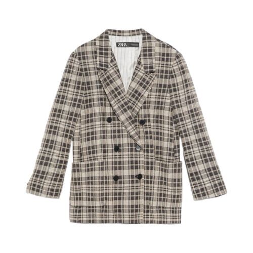 NWT ZARA Multicolored Checked Tweed Blazer - Large  | eBay Trendy Wool Blazer For Work, Trendy Single Breasted Tweed Jacket For Work, Spring Plaid Tweed Jacket With Pockets, Plaid Blazer With Patch Pockets For Fall, Fall Plaid Blazer With Patch Pockets, Chic Plaid Blazer With Pockets, Chic Fall Tweed Jacket With Patch Pockets, Trendy Tweed Jacket For Work, Trendy Tweed Workwear Jacket