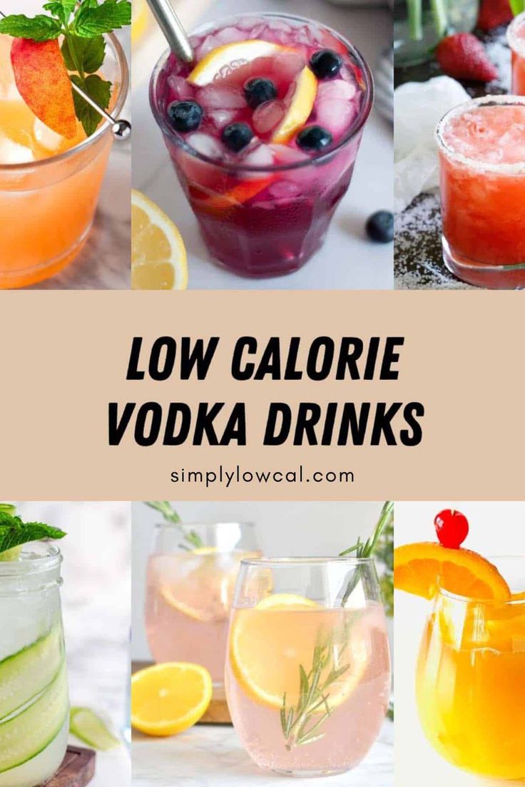 low calorie vodka drinks with lemons and blueberries