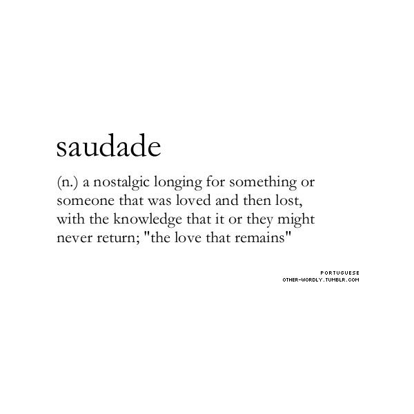 a poem written in black and white with the words saundade on it's side