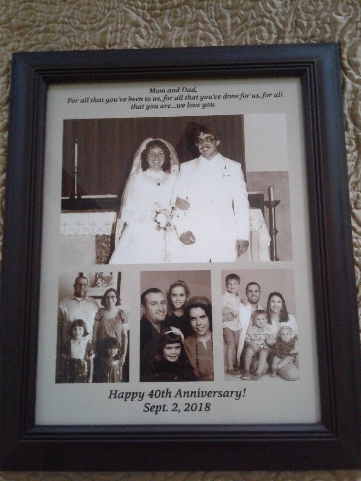 an old black and white photo with pictures of people in wedding attire on the wall