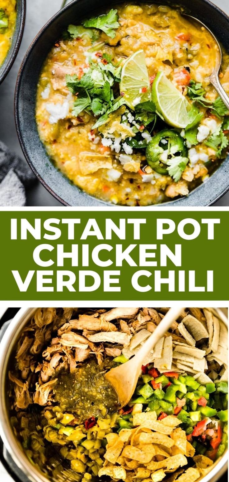 instant pot chicken and veggie chili in a skillet