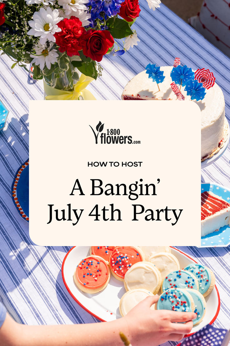 a banner for how to host a bake sale in july with colorful cookies and flowers