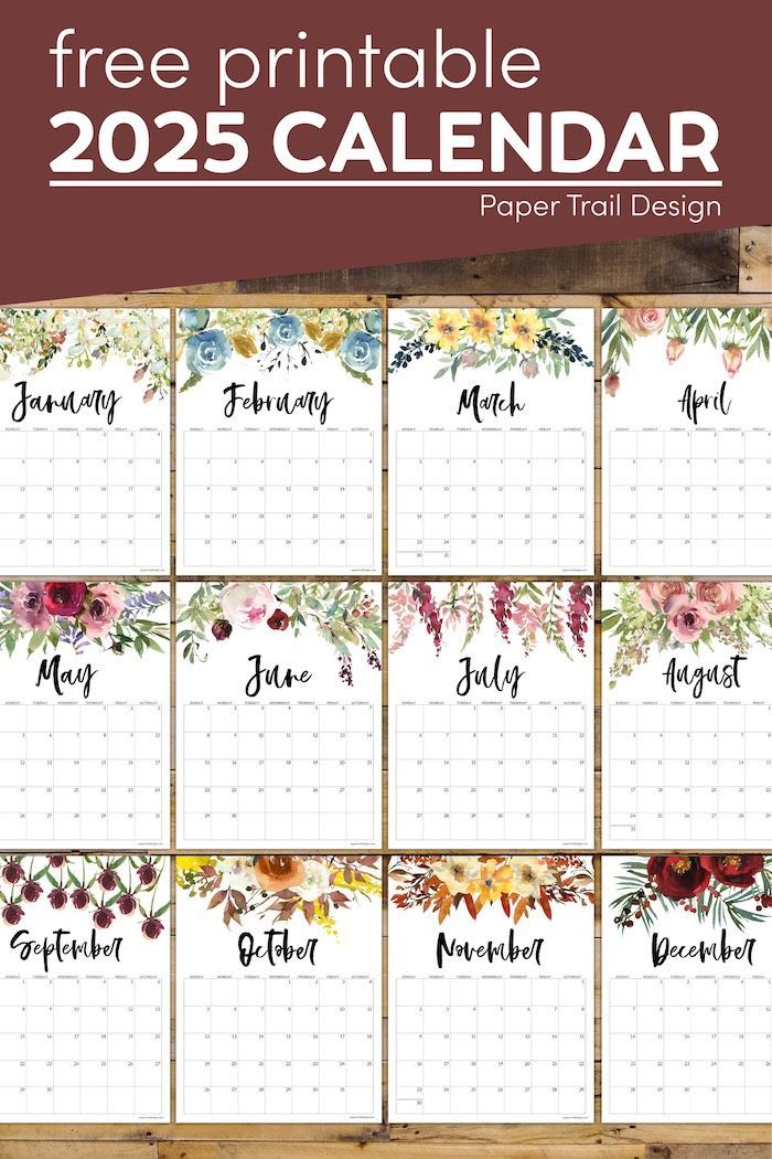 the free printable calendar with flowers on it is shown in this page, which includes several